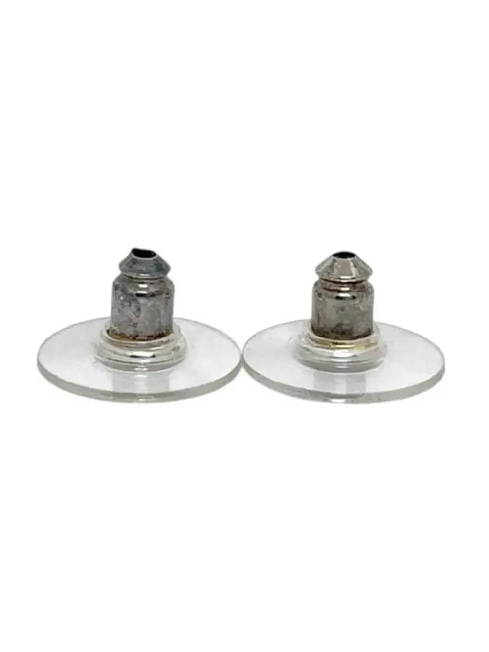 Chanel Cc Logo Earrings Silver-Tone #343282C11B